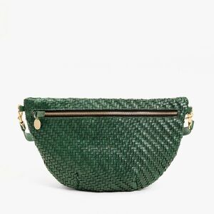 Clare V Grand Fanny in Evergreen Woven Zigzag ✨